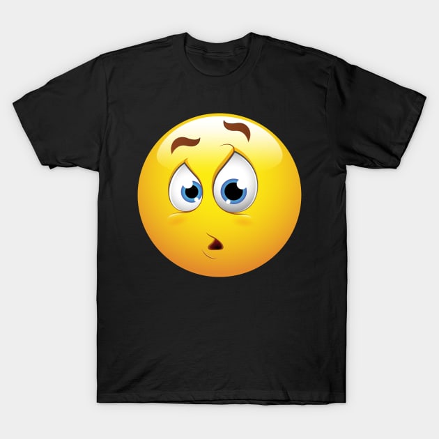 Confused Smiley Face Emoticon T-Shirt by allovervintage